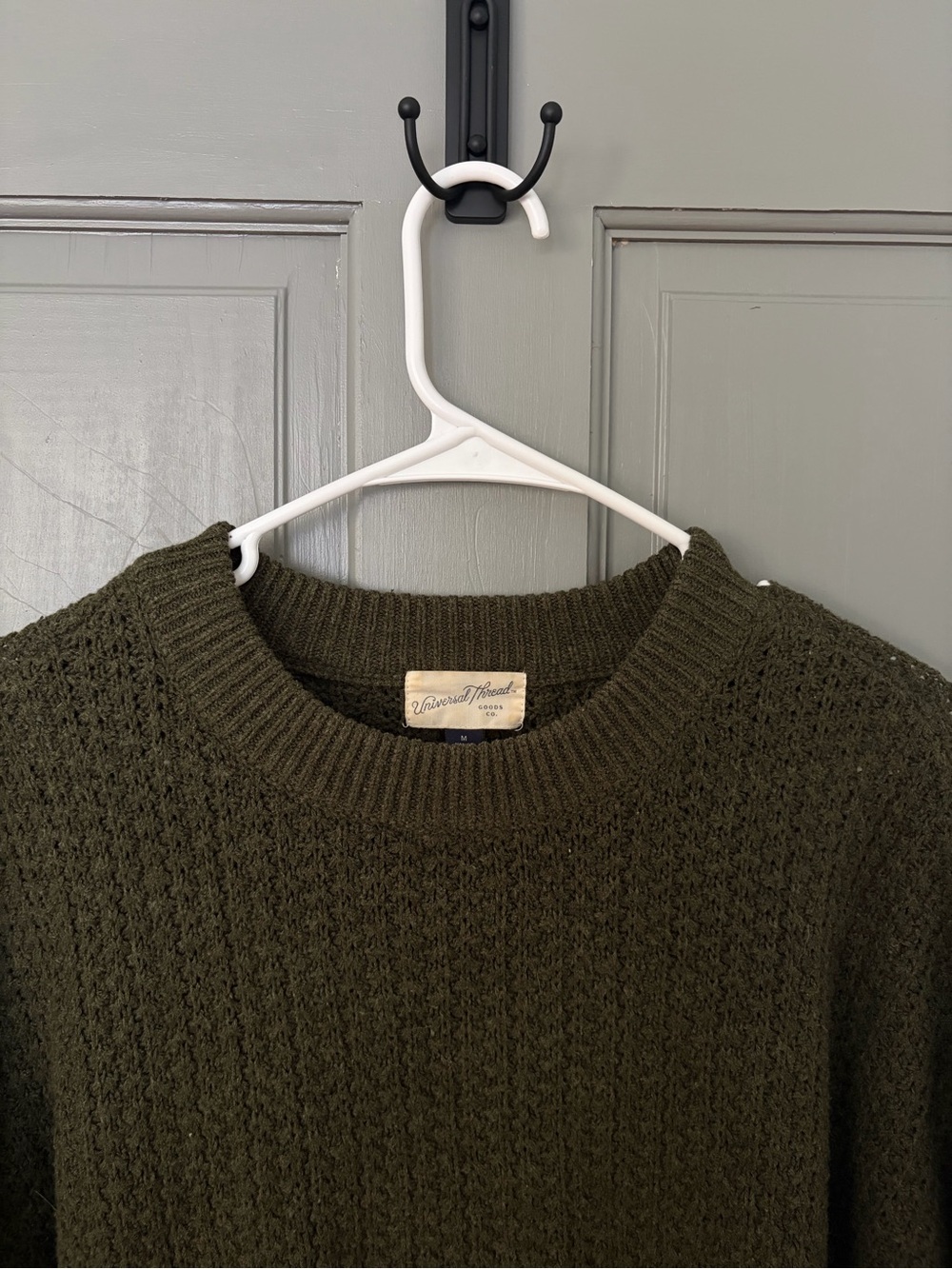 Universal Thread Olive Green Knit Crewneck Sweater - Picture 1 of 6